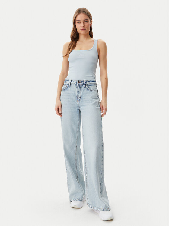 Guess Jeans Guess Jeans Top W5GP26 KA0H1 Plava Regular Fit