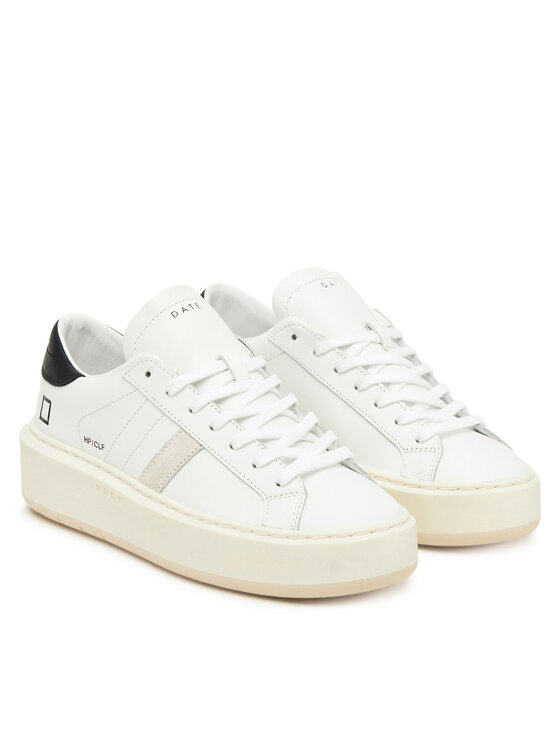 D.A.T.E. D.A.T.E. Sneakersy Hill Low Platform Calf W431-HP-CA Biela