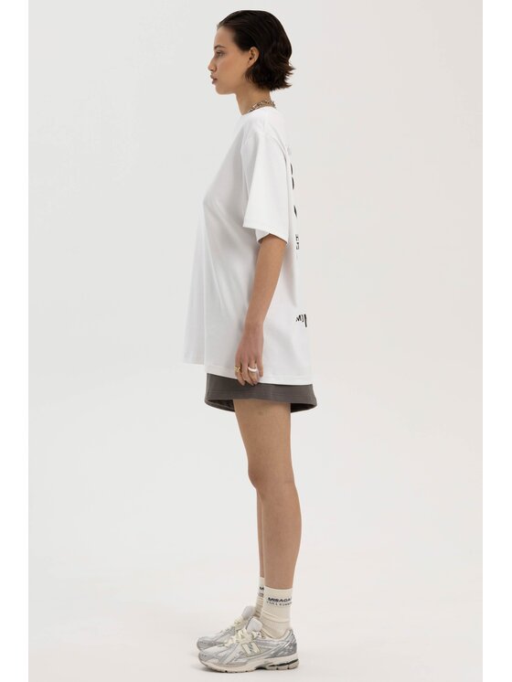 Misaga Misaga T-Shirt Brunch T-Shirt Biały Relaxed Fit