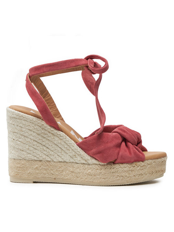 Női Espadrilles Manebi, Méret: 37, Bordó, Hamptons Wedge Espadrilles With Knot W 1.5 WS