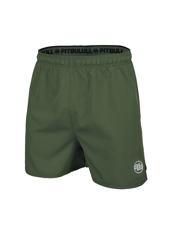 PITBULL PITBULL Szorty sportowe Performance Pro plus Small Logo II Zielony Regular Fit
