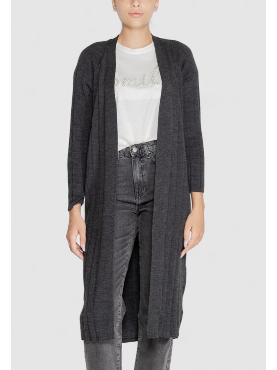 ONLY ONLY Cardigan ONLTESS LS LONG OPEN CARDIGAN KNT Grigio Long Fit