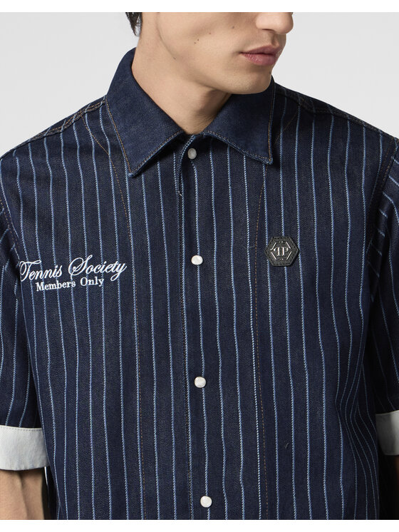 PHILIPP PLEIN PHILIPP PLEIN Koszula 30719 Granatowy Regular Fit