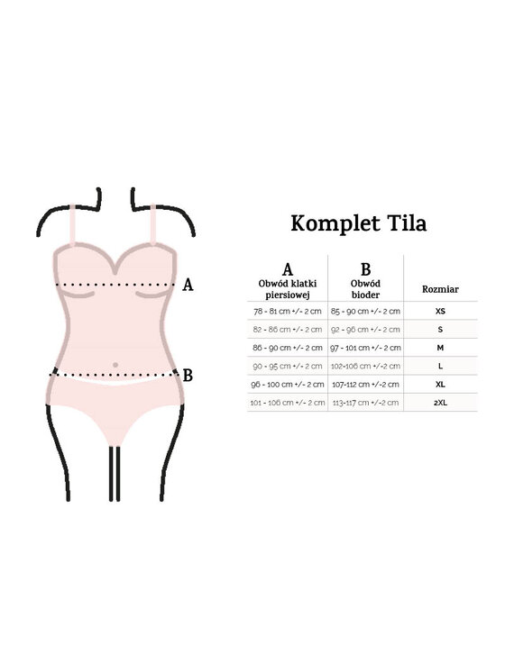 DKaren Lingerie DKaren Lingerie Komplet bielizny Tila Czarny Close Fit