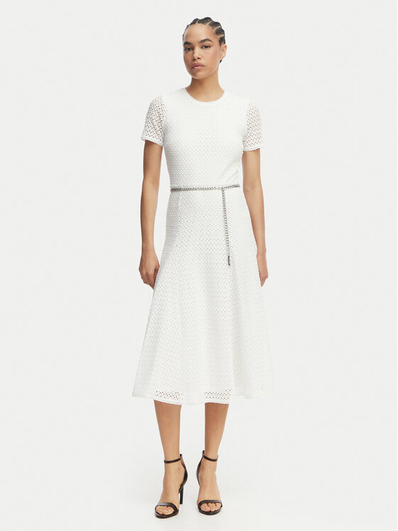 MICHAEL Michael Kors Sukienka codzienna MS683DUKS1 Biały Regular Fit