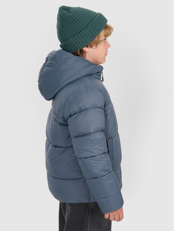 4F 4F Kurtka puchowa OUTERWEAR Szary ciemny Regular Fit