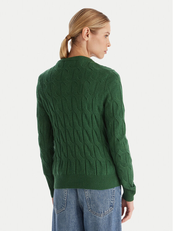 Tommy Hilfiger Tommy Hilfiger Sweter WW0WW43586 Zielony Regular Fit