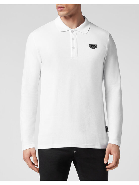 PHILIPP PLEIN PHILIPP PLEIN Polo 255 Biały Regular Fit
