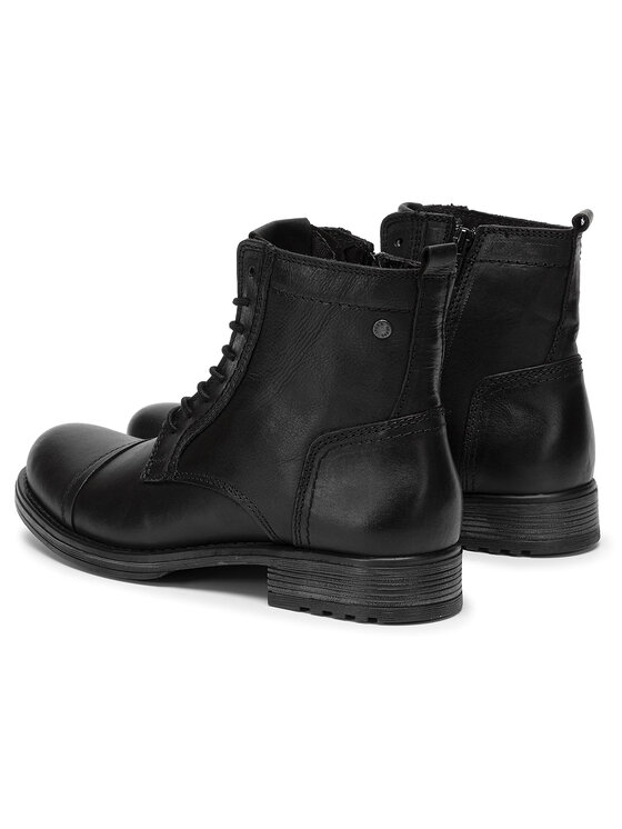 Jack&Jones Jack&Jones Μπότες Russel Leather 12155999 Μαύρο