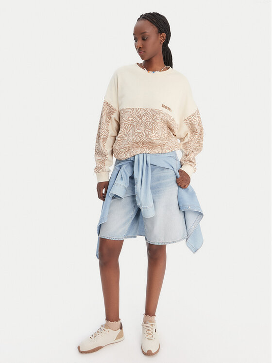 Roxy Roxy Felpa ERJFT05040 Beige Relaxed Fit