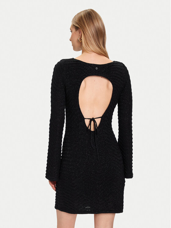Guess Guess Úpletové šaty W5BK83 Z0192 Čierna Regular Fit