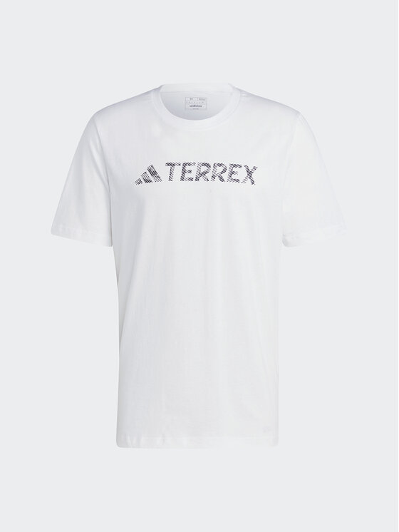 adidas adidas Tričko Terrex Classic Logo HZ1400 Biela Regular Fit