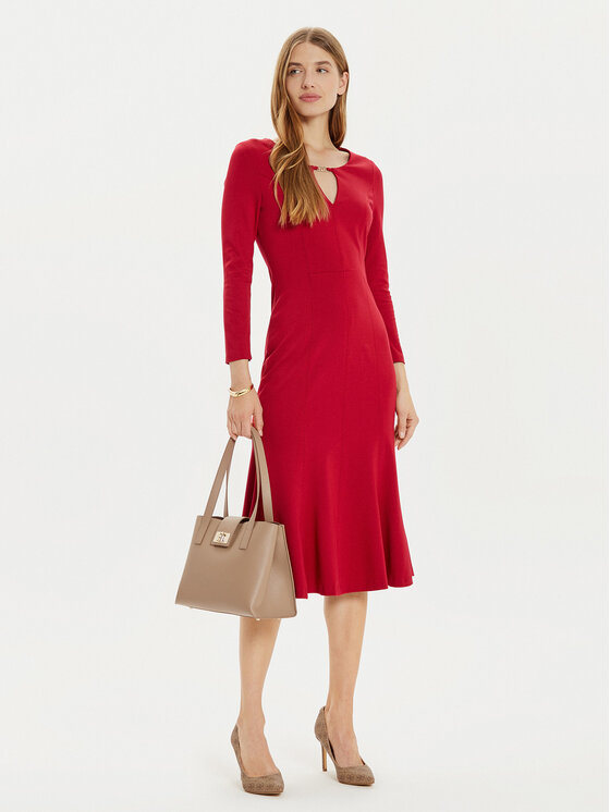 Rinascimento Rinascimento Rochie cocktail CFC0121444003 Vișiniu Regular Fit