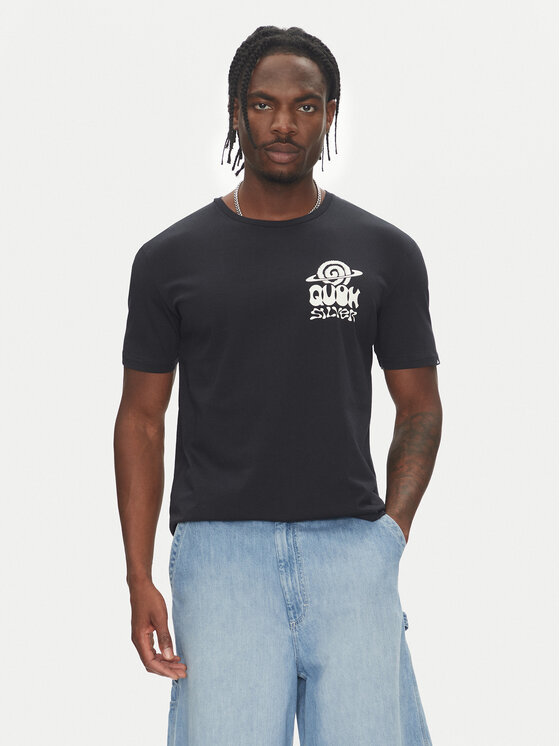 Quiksilver Quiksilver Marškinėliai Ev Cosmic Vibrations Ss EQYZT08053 Juoda Regular Fit