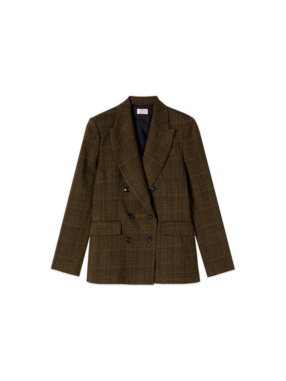 Oltre Oltre Marynarka Q041R004674N0V2 Brązowy Regular Fit