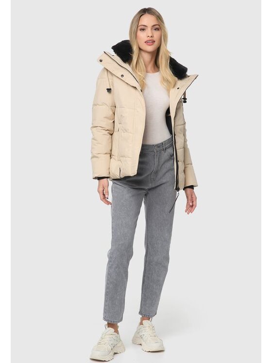 Navahoo Navahoo Kurtka zimowa Sag ja Beżowy Casual Fit