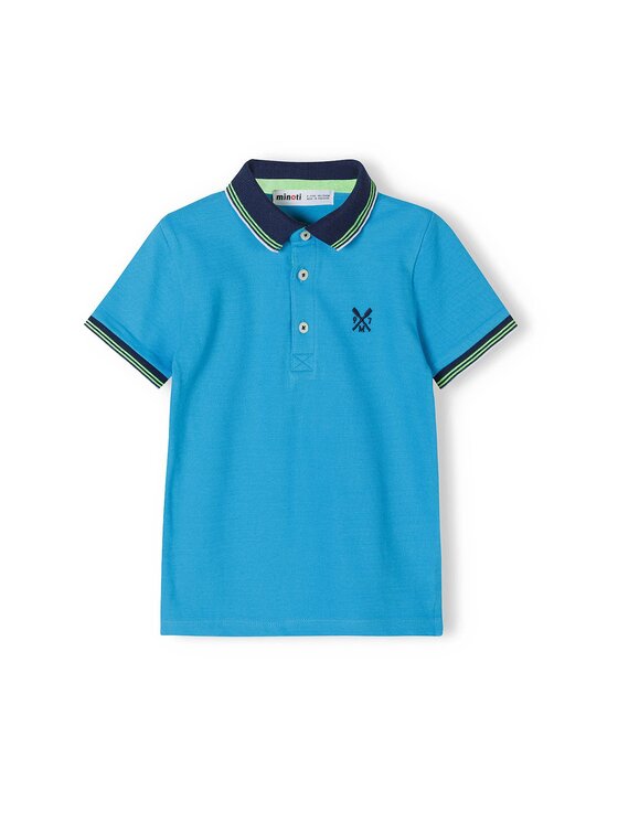 minoti minoti Polo hawaii 6 Turkusowy Regular Fit