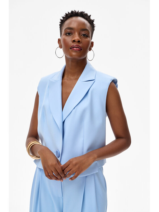 blue shadow blue shadow Kamizelka Florencja Niebieski Regular Fit