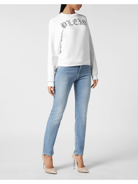 PHILIPP PLEIN PHILIPP PLEIN Bluza 9921 Biały Regular Fit