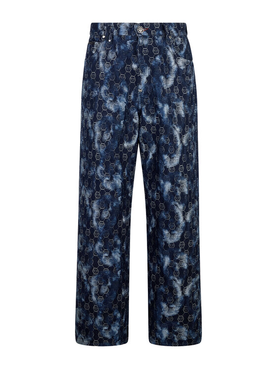 PHILIPP PLEIN PHILIPP PLEIN Jeansy 28998 Tmavomodrá Loose Fit