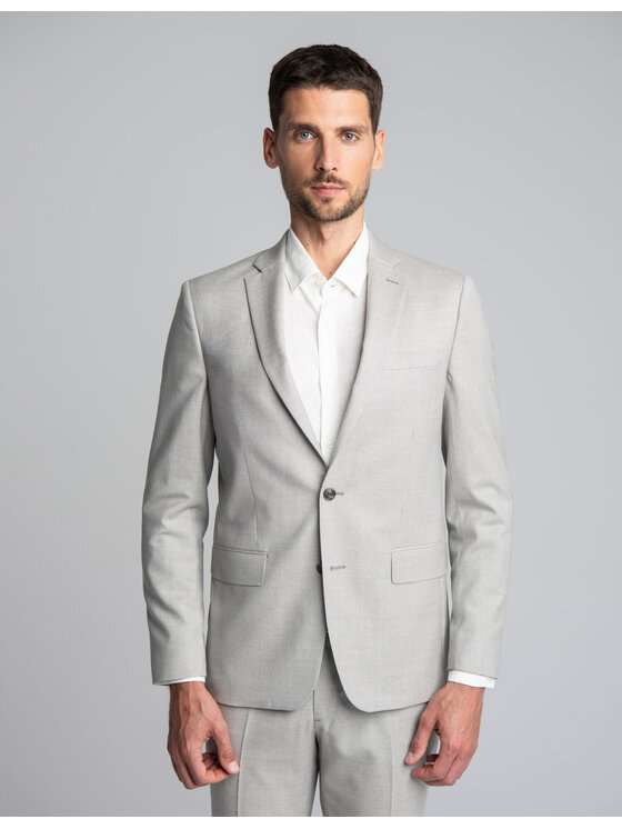Borgio Borgio Marynarka Teano Szary Slim Fit
