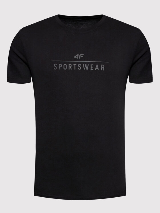 4F 4F T-Shirt H4Z22-TSM354 Czarny Regular Fit