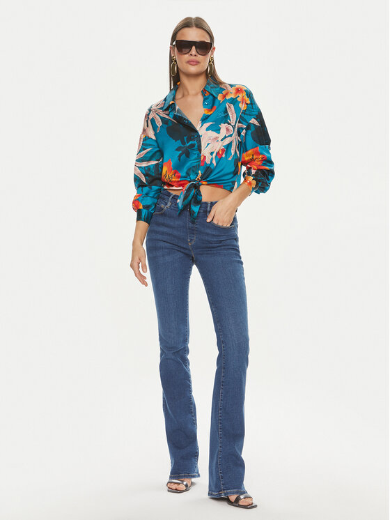 Guess Guess Marškiniai W3GH93 WD8G2 Geltona Regular Fit