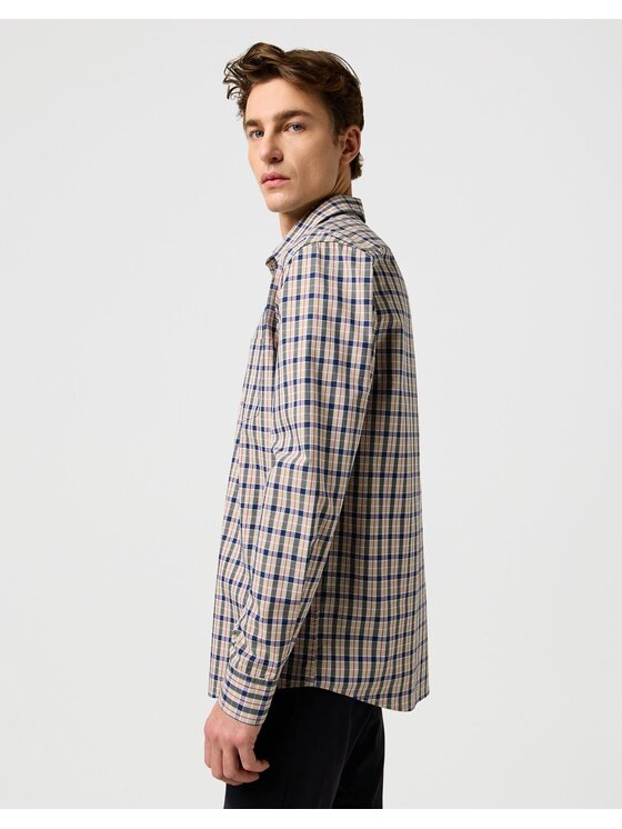 Wrangler Wrangler Koszula 112371553 Beżowy Regular Fit