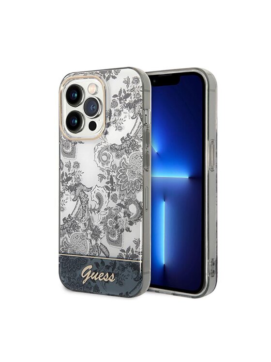 Guess Guess Etui na telefon Porcelain Collection Szary