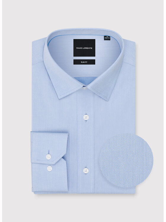 Pako Lorente Pako Lorente Koszula P25WF-1X-022 Niebieski Slim Fit