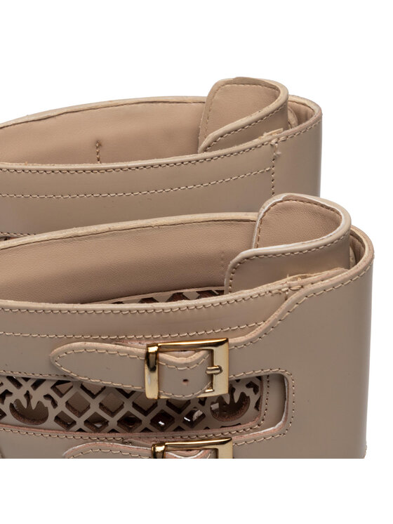 PINKO PINKO Botki Noemi Stivale PE 22 BLKS1 1H212D Y87W Beżowy
