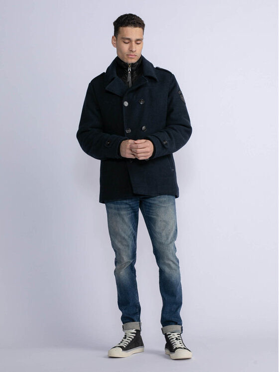 Petrol Industries Petrol Industries Wollmantel M-3030-JAC102 Dunkelblau Regular Fit