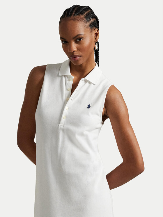 Polo Ralph Lauren Polo Ralph Lauren Každodenní šaty 211968292001 Bílá Regular Fit