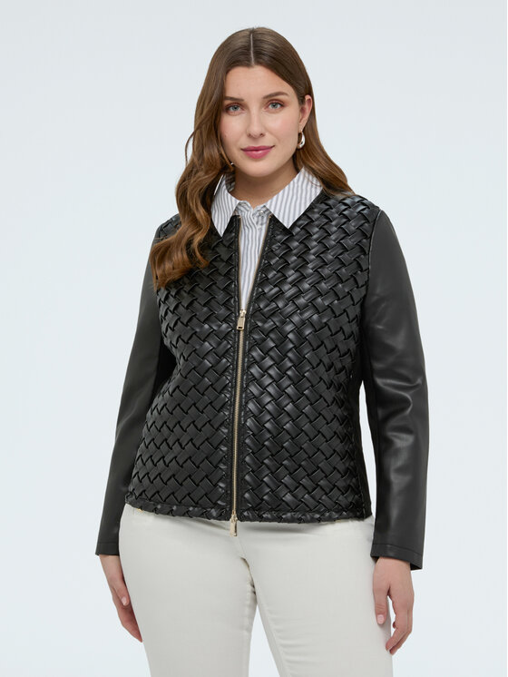 Fiorella Rubino Fiorella Rubino Giacca in similpelle R326T001300N033 Nero Regular Fit