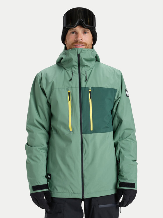 Quiksilver Quiksilver Snieglenčių striukė Sycamore Solid 20K EQYTJ03502 Žalia Modern Fit