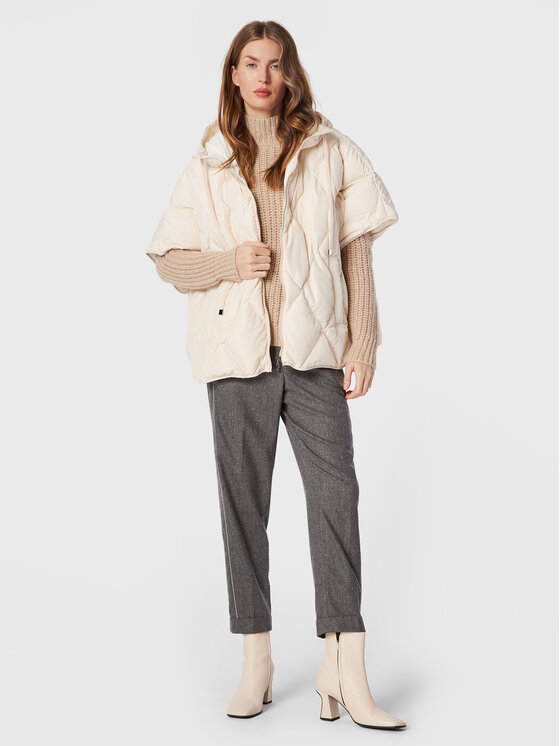 Peserico Easy Peserico Easy Μπουφάν πουπουλένιο M22051 A6695 Εκρού Relaxed Fit