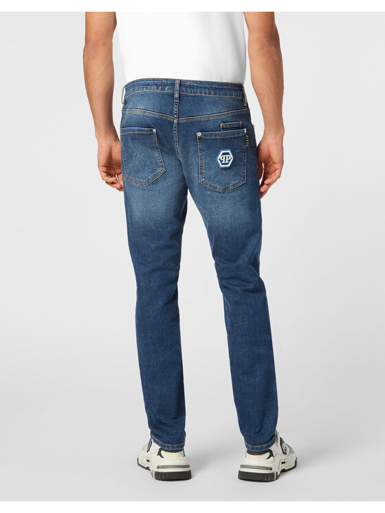 PHILIPP PLEIN PHILIPP PLEIN Jeansy 22161 Błękitny Straight Leg