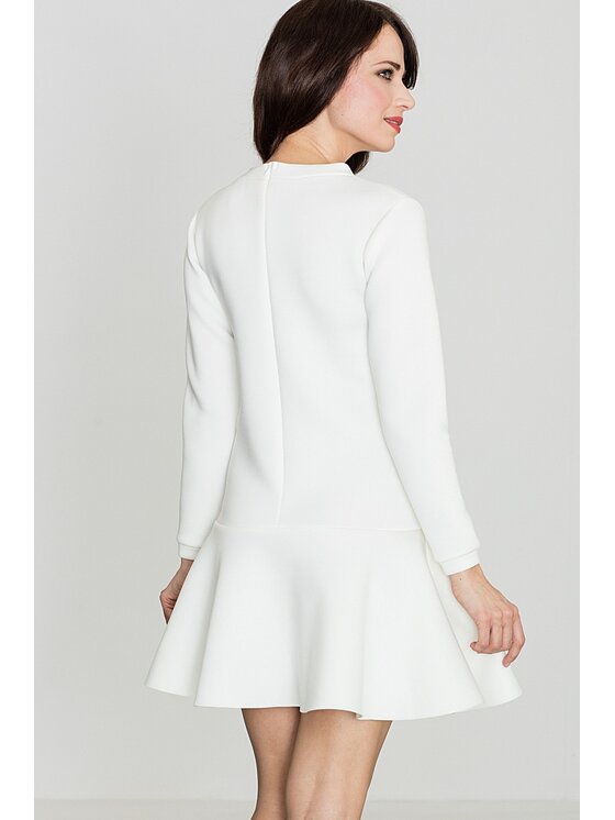 Katrus Katrus Šaty K247 Biela Regular Fit