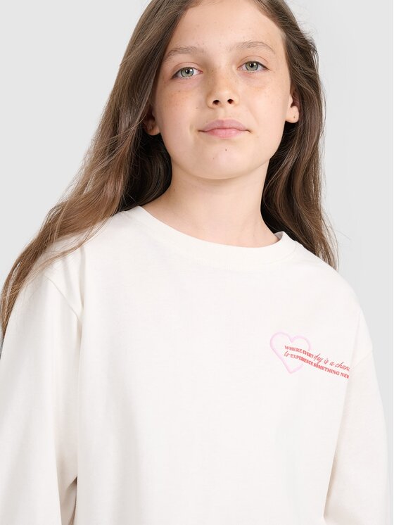 4F 4F Longsleeve 4FJRAW25TLONF589-11S Bianco Oversize