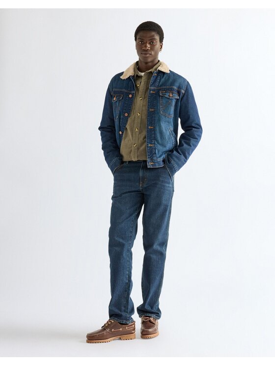 Wrangler Wrangler Kurtka jeansowa 112386933 Granatowy Regular Fit