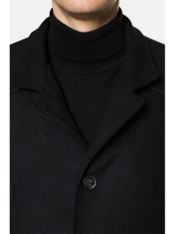Lancerto Lancerto Płaszcz wełniany Haga KU054222000003 Czarny Regular Fit