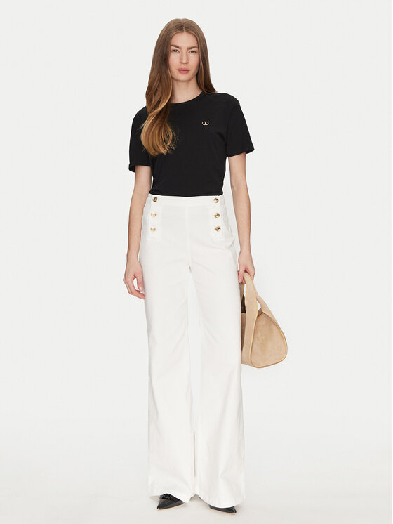 TWINSET TWINSET Marškinėliai 251TP2074 Juoda Regular Fit