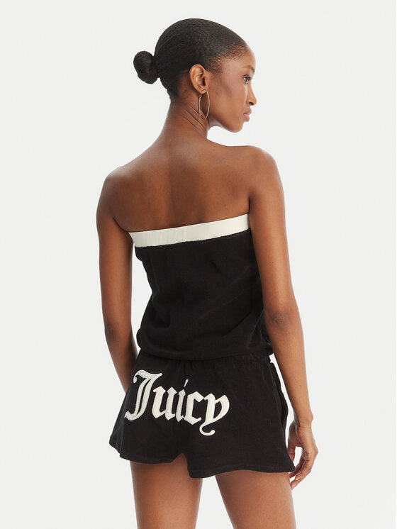 Juicy Couture Juicy Couture Kombinezon Applique Terry JCWFP126316 Czarny Regular Fit
