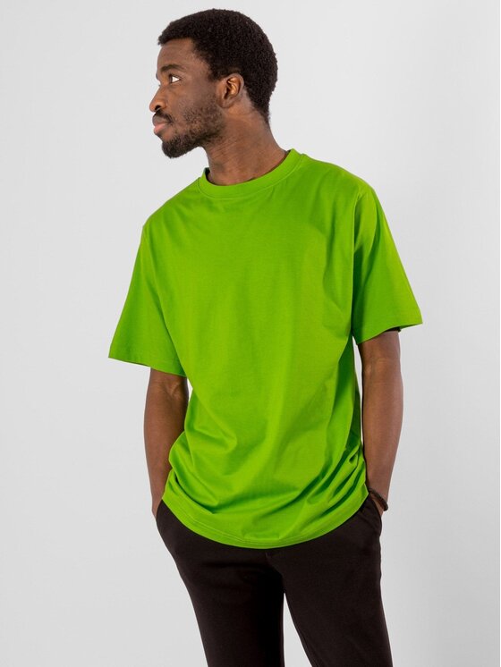 TeeShoppen TeeShoppen T-Shirt 'Oversized Collection' Zielony Oversize