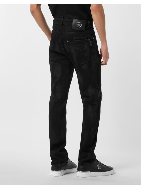 PHILIPP PLEIN PHILIPP PLEIN Jeansy 26879 Czarny Straight Fit