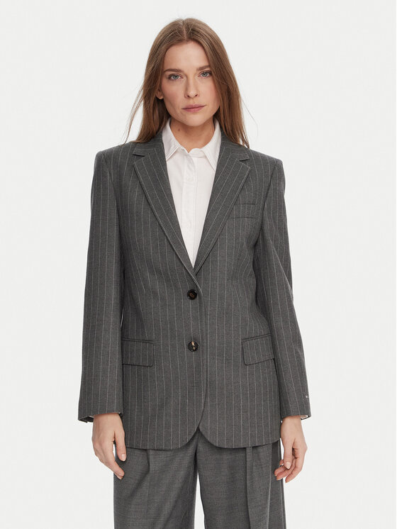 Tommy Hilfiger Tommy Hilfiger Sakko WW0WW48262 Grau Relaxed Fit