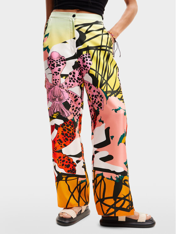 Desigual Pantaloni din material MONSIEUR CHRISTIAN LACROIX Ericeira 24SWPW27 Colorat Regular Fit