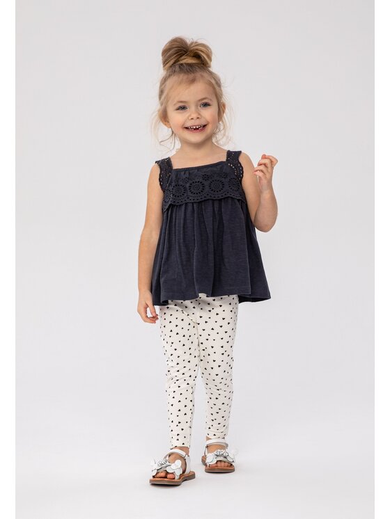 MINOTI MINOTI Komplet bluzka i legginsy africa 4 Szary Regular Fit