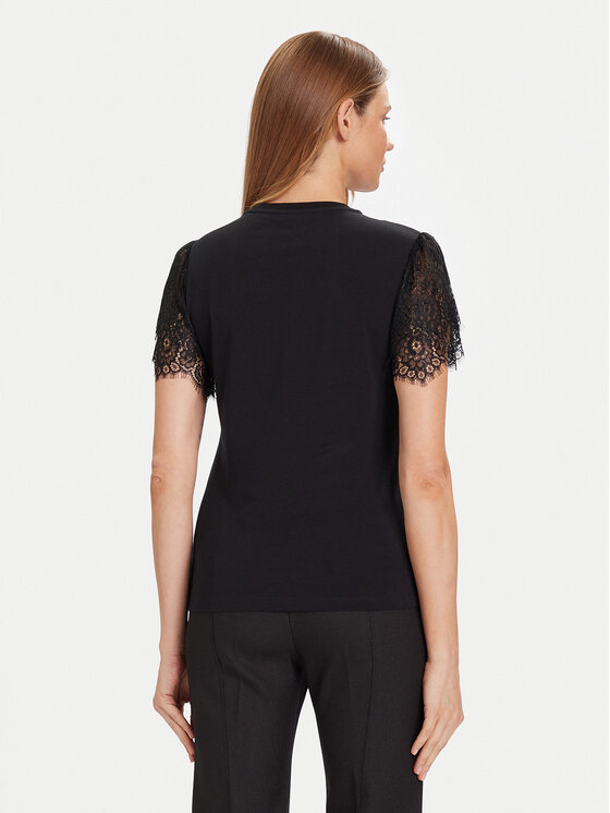 Fracomina Fracomina T-Shirt FR25WT3059J401G1 Černá Regular Fit