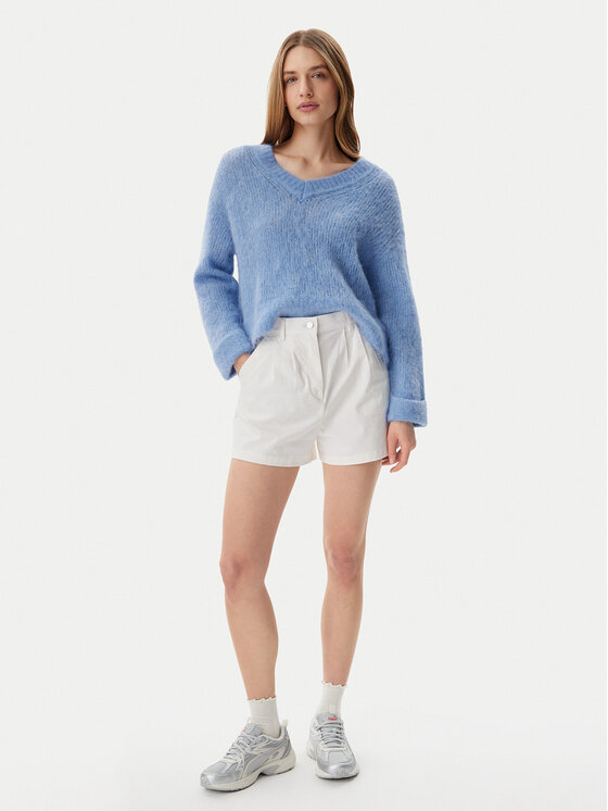 Tommy Jeans Tommy Jeans Szorty materiałowe Claire DW0DW21643 Écru Regular Fit